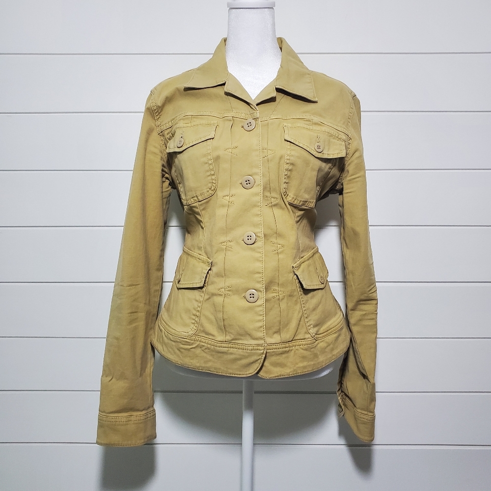 Lucky‎ Brand Utility Military Jacket with Pockets Size M - Picture 2 of 11